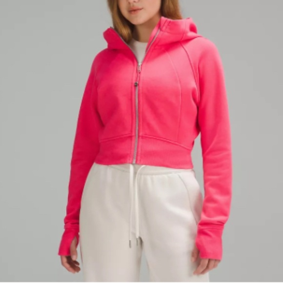 LULULEMON LIP GLOSS PINK FULL-ZIP CROP HOODIE - Picture 1 of 12